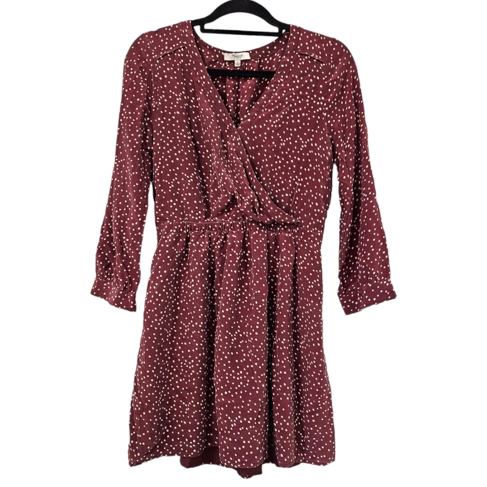 Madewell Kali Silk Polka Dot Dress